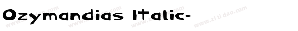 Ozymandias Italic字体转换